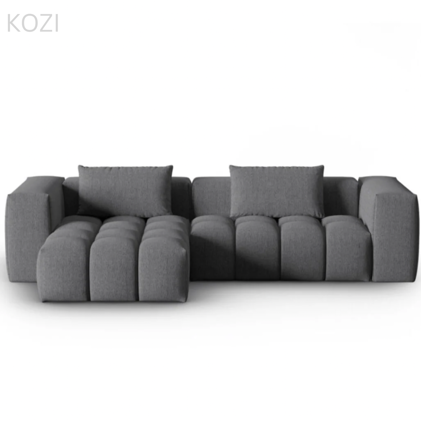 Abigail Sectional Sofa with Tufted Cushioning