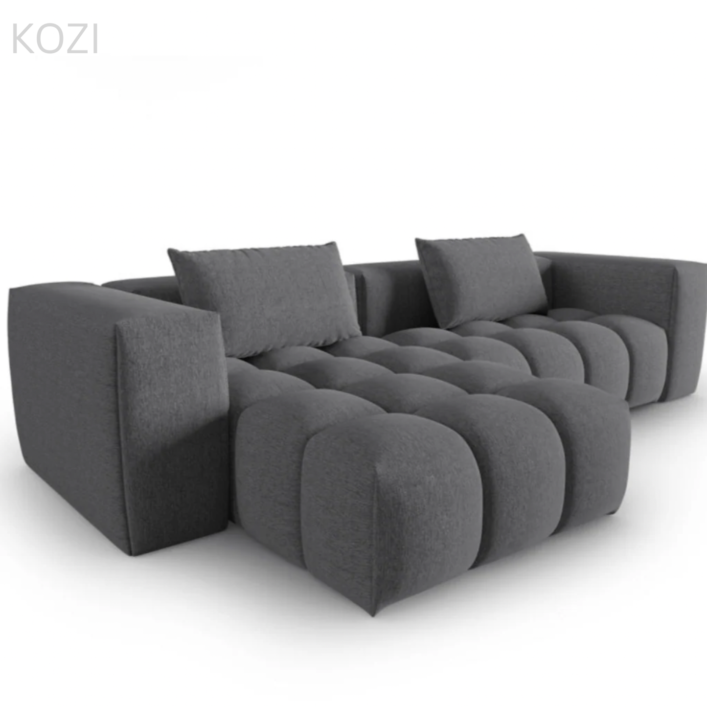 Abigail Sectional Sofa with Tufted Cushioning