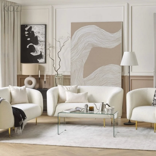 Callum Performance Boucle Curve Sofa