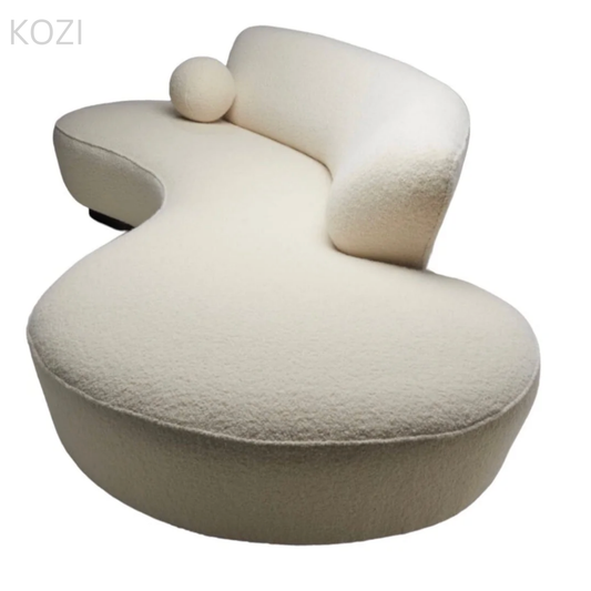 CIRRA Boucle Curve Sofa