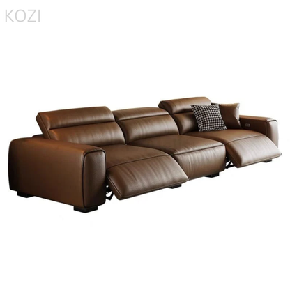Jackie Electric Recliner Leather L-shaped Sofa