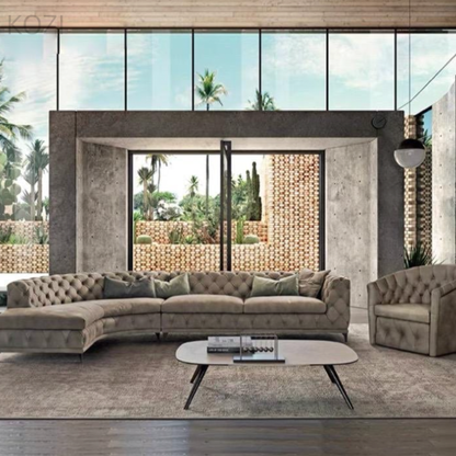 Gemini Tufted Sectional Sofa