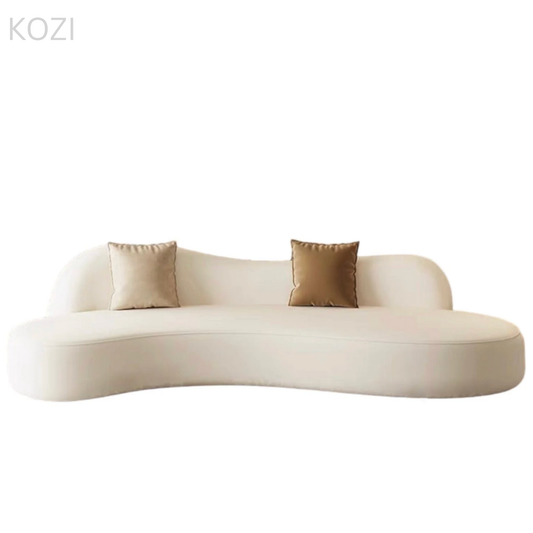 ORION Scratch Resistant Leather Curve Sofa